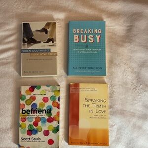 Assorted Christian Paperback Books - colorful covers